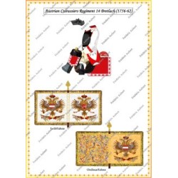 Autriche - Cuirassiers - Uniformes & Drapeaux 1756-1763