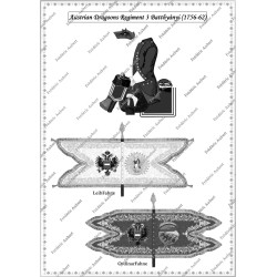 Autriche - Dragons - Uniformes & Drapeaux 1756-1763