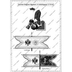 Autriche - Dragons - Uniformes & Drapeaux 1756-1763