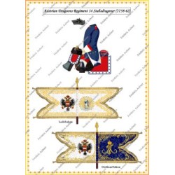 Autriche - Dragons - Uniformes & Drapeaux 1756-1763