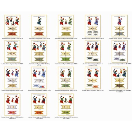 Austria - Hussars - Uniforms & Guidons 1756-1763