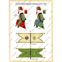 Autriche - Hussards - Uniformes & Drapeaux 1756-1763