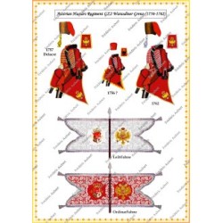 Autriche - Hussards - Uniformes & Drapeaux 1756-1763
