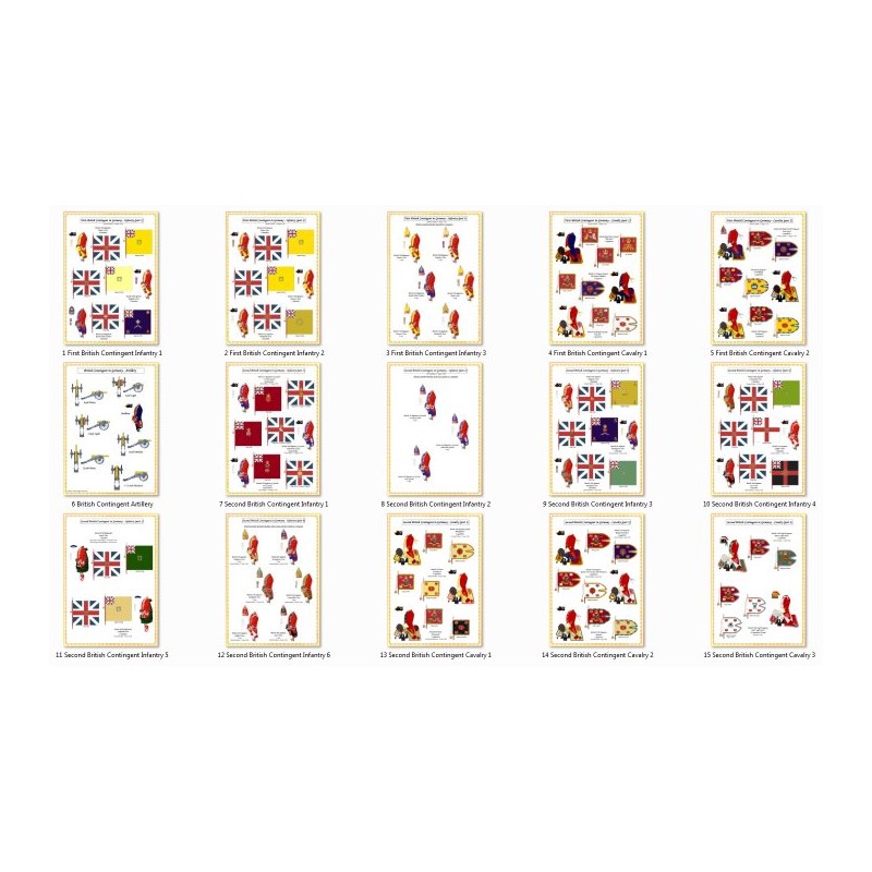 Contingents Britanniques en Allemagne - Uniformes & Drapeaux 1758-1762