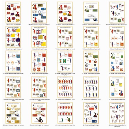 Minden - Allied Army: Uniforms and Flags