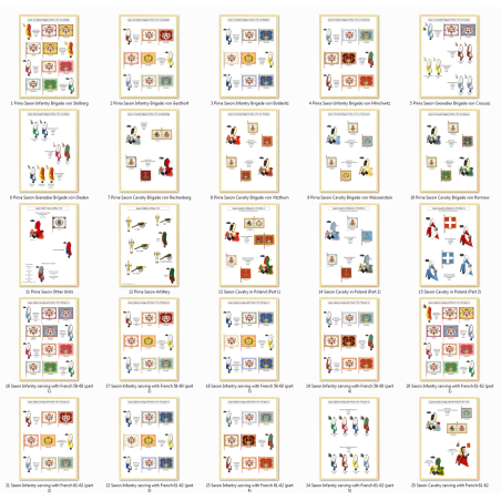 Saxony - Full Army - Uniforms and Flags 1756-1762