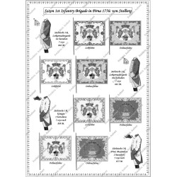 Saxe - Armée en 1756 - Uniformes et Drapeaux