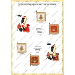Saxe - Armée en 1756 - Uniformes et Drapeaux