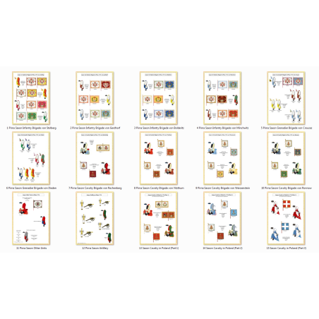 Saxe - Armée en 1756 - Uniformes et Drapeaux
