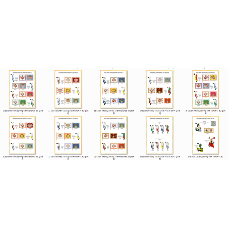 Saxony - Army that serve with the French - Uniforms and Flags 1758-1762