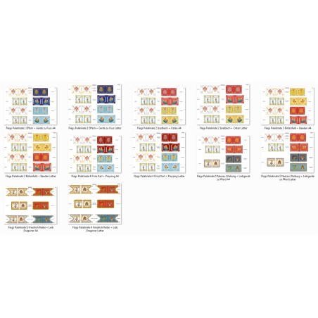 Armée Palatine: Drapeaux à Imprimer (6 planches)