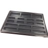 5 Black countertrays with transparent lid for 5/8" (15mm) counters