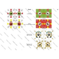 Armée Prussienne - Infanterie: Drapeaux à Imprimer (19 planches)