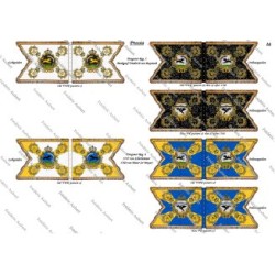 Armée Prussienne - Cavalerie: Drapeaux à Imprimer (13 planches)