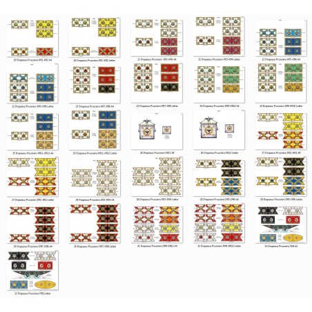 Armée Prussienne - Cavalerie: Drapeaux à Imprimer (13 planches)