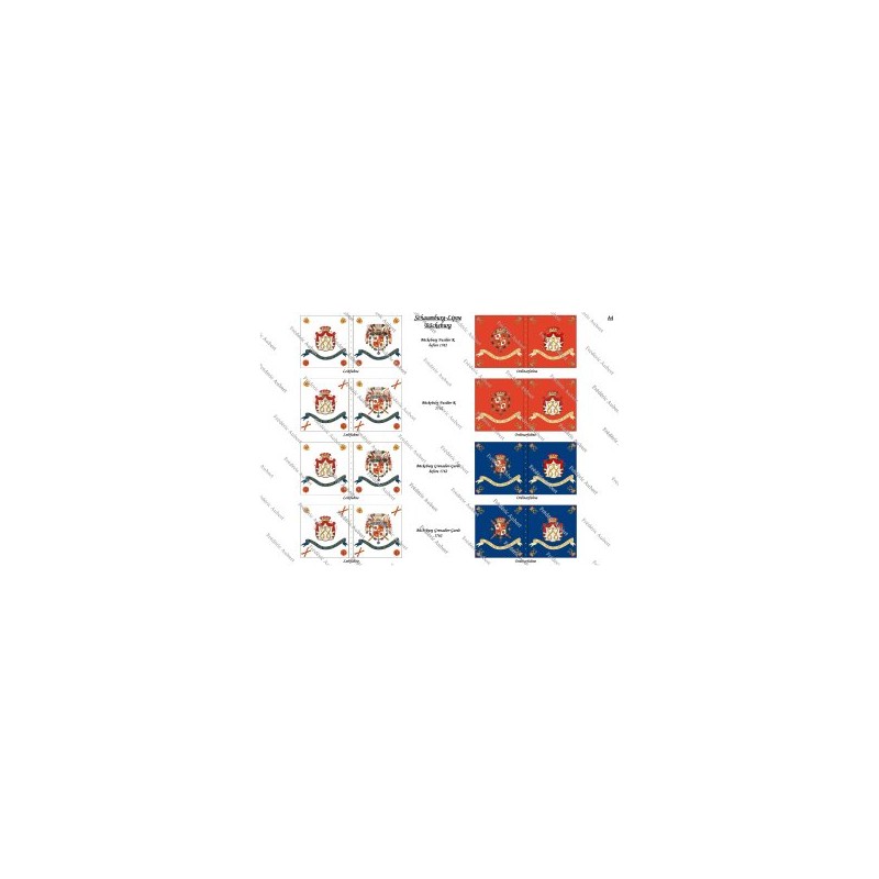 Armée de Bückeburg: Drapeaux à Imprimer (1 planche)