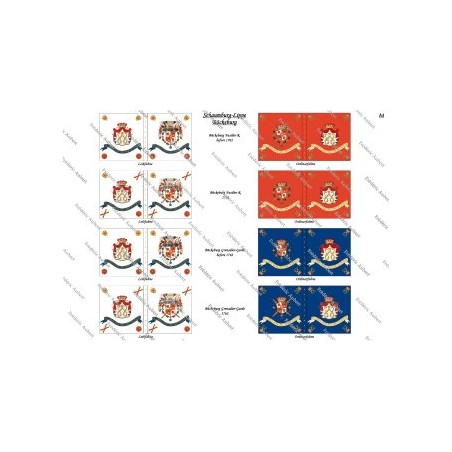 Armée de Bückeburg: Drapeaux à Imprimer (1 planche)