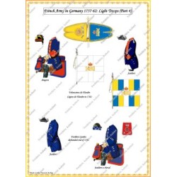 French Army in Germany "Infantry" - Uniforms and Flags 1757-1762
