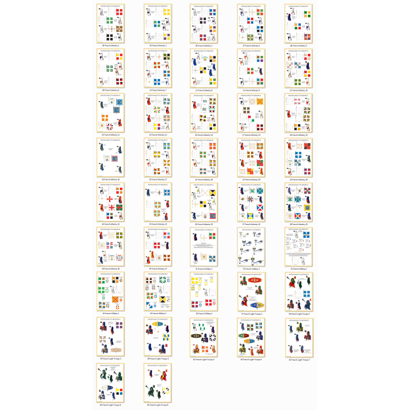 French Army in Germany "Infantry" - Uniforms and Flags 1757-1762