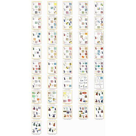 French Army in Germany "Infantry" - Uniforms and Flags 1757-1762