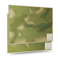 Battles of Napoleon Volume II : Quatre bras 1815/Wartenburg 1813 Mounted Map